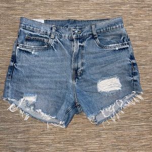 Zara distressed high waisted shorts